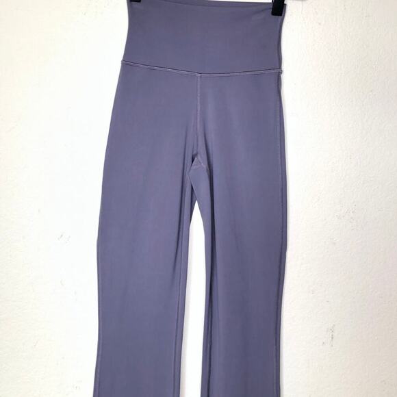 Athleta Pants Transcend Slim Flare Black Yoga Athleisure Training Purple XXS - Picture 10 of 11